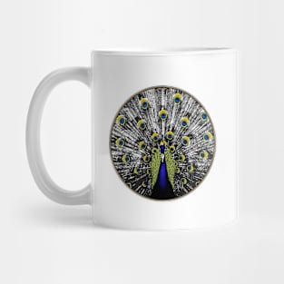 Peacock in a circle Mug